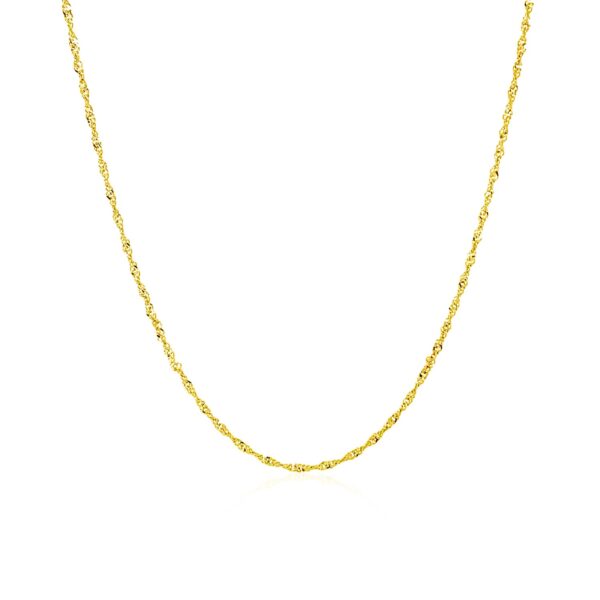 10k Yellow Gold Singapore Chain 1.0mm - Image 2