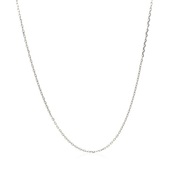 Sterling Silver Rhodium Plated Cable Chain 0.8mm - Image 2