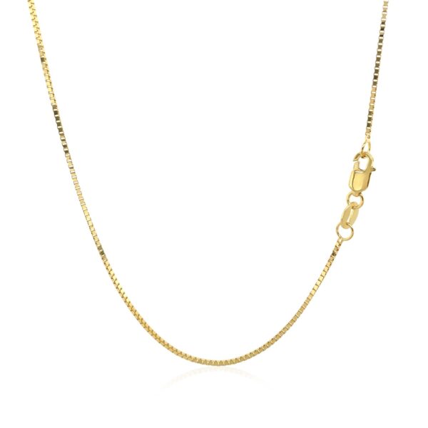 14k Yellow Gold Classic Box Chain 0.8mm - Image 3