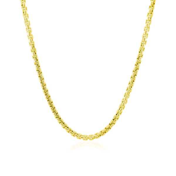 2.4mm 14k Yellow Gold Round Box Chain - Image 2