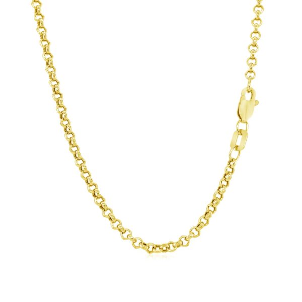 2.3mm 10k Yellow Gold Rolo Chain - Image 3