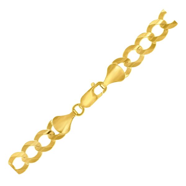 8.2mm 14k Yellow Gold Solid Curb Chain - Image 3