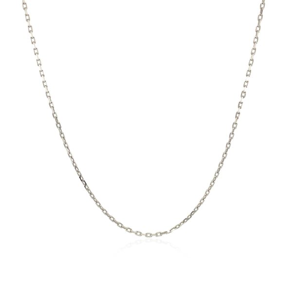 Sterling Silver Rhodium Plated Cable Chain 1.1mm - Image 2