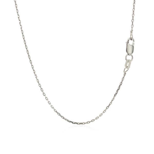 Sterling Silver Rhodium Plated Cable Chain 1.1mm - Image 3