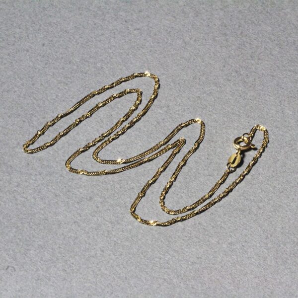 14k Yellow Gold Singapore Chain 1.5mm - Image 5