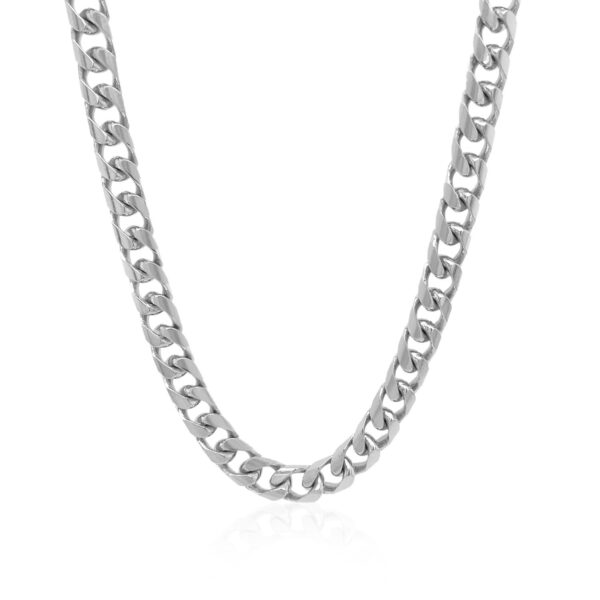 5.8mm 14k White Gold Solid Miami Cuban Chain - Image 2