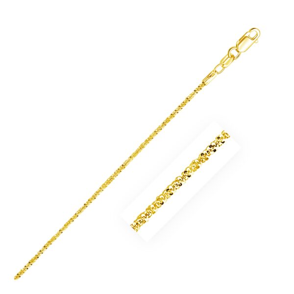 10k Yellow Gold Sparkle Chain 1.5mm