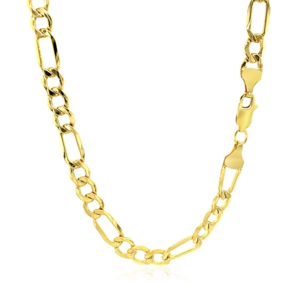 5.4mm 14k Yellow Gold Lite Figaro Chain - Image 2