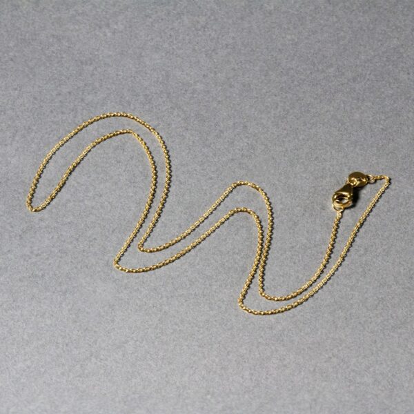 14k Yellow Gold Round Cable Link Chain 0.7mm - Image 3