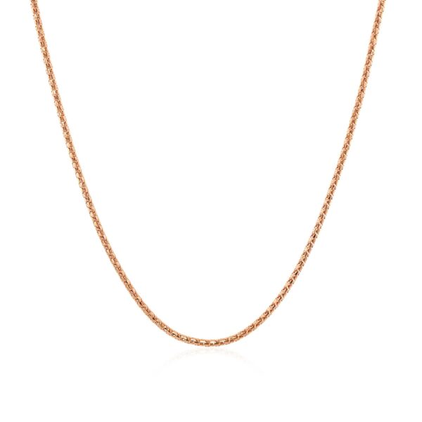 14k Rose Gold Adjustable Popcorn Chain 1.3mm - Image 2