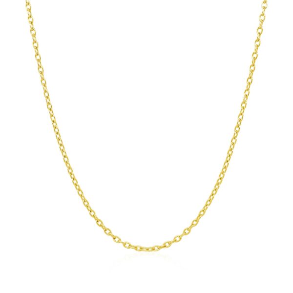 14k Yellow Gold Round Cable Link Chain 1.5mm - Image 2