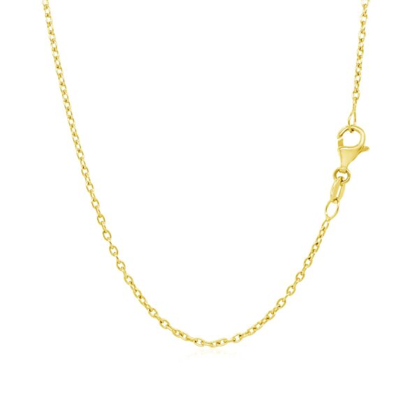 14k Yellow Gold Round Cable Link Chain 1.5mm - Image 3