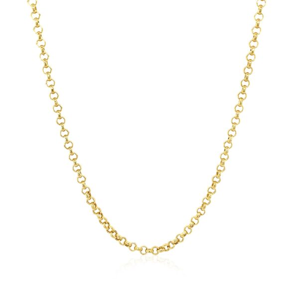 2.3mm 14k Yellow Gold Rolo Chain - Image 2