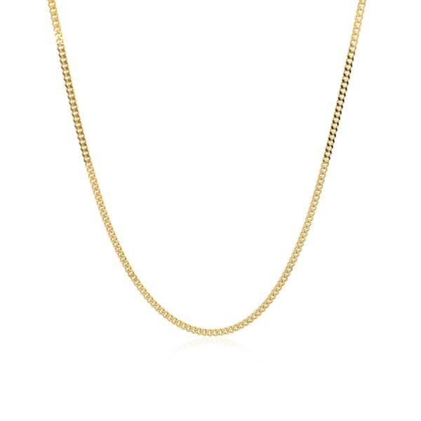 14k Yellow Gold Gourmette Chain 1.5mm - Image 2