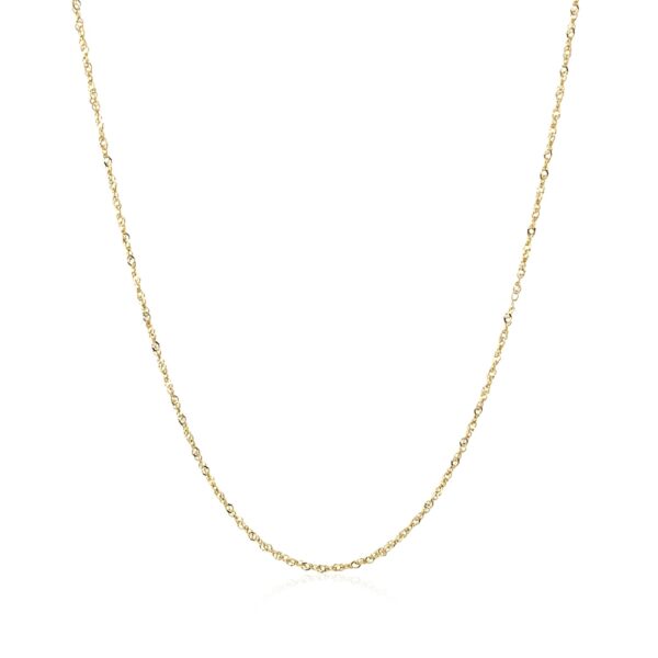 10k Yellow Gold Singapore Chain 0.8mm - Image 2