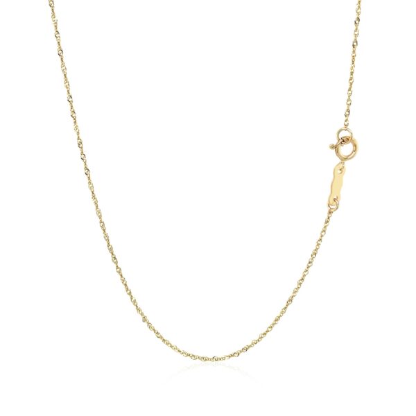 10k Yellow Gold Singapore Chain 0.8mm - Image 3