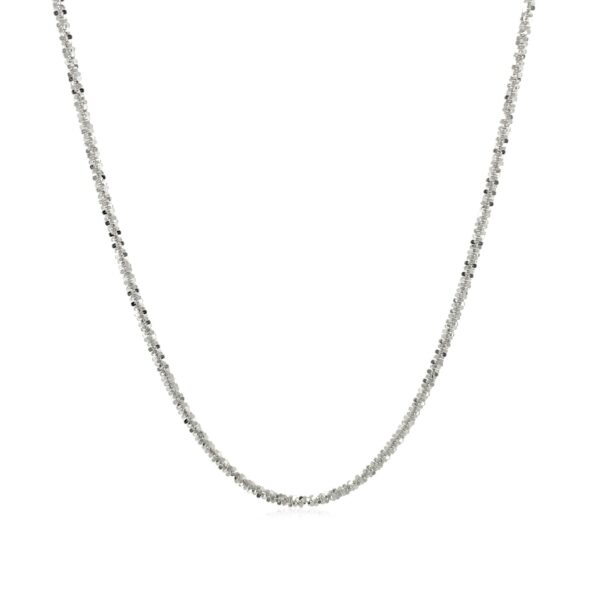 10k White Gold Sparkle Chain 1.5mm - Image 2