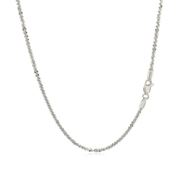 10k White Gold Sparkle Chain 1.5mm - Image 3