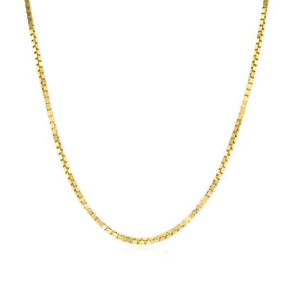 14k Yellow Gold Classic Box Chain 1.1mm - Image 2