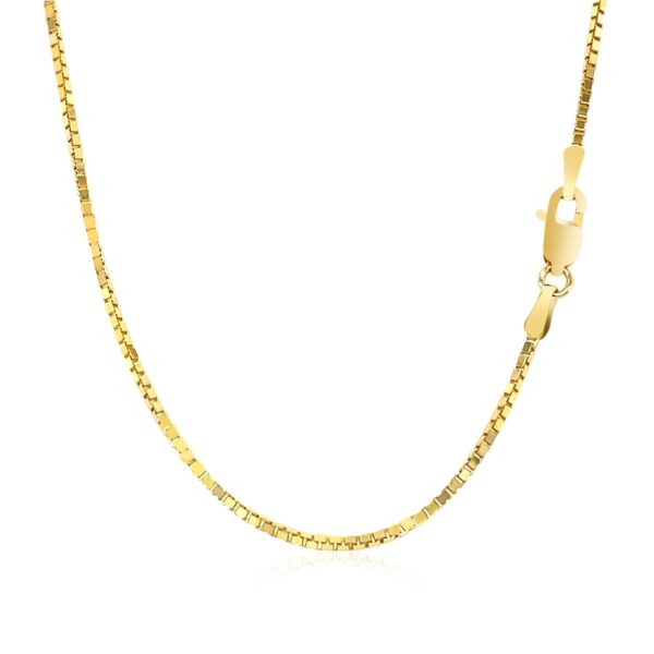 14k Yellow Gold Classic Box Chain 1.1mm - Image 3