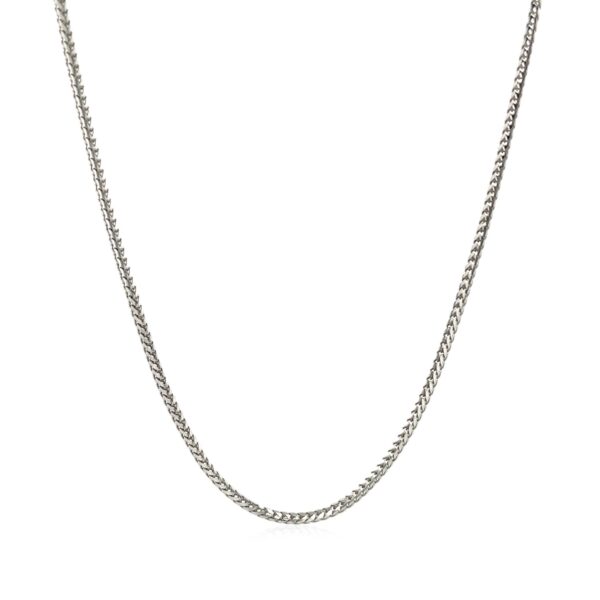 14k White Gold Franco Chain 1.2mm - Image 2