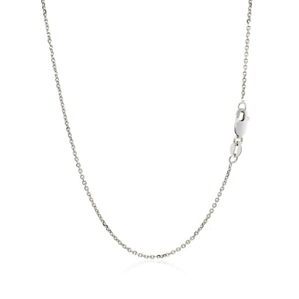 10k White Gold Cable Chain 1.1mm - Image 3