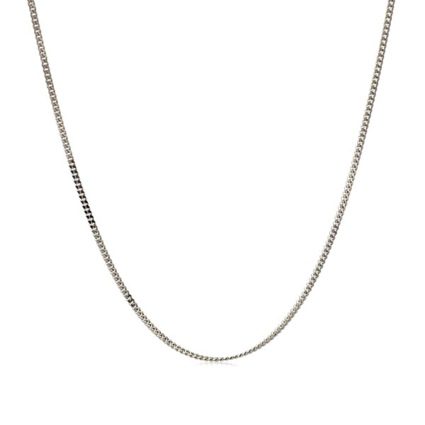 10k White Gold Gourmette Chain 1.0mm - Image 2