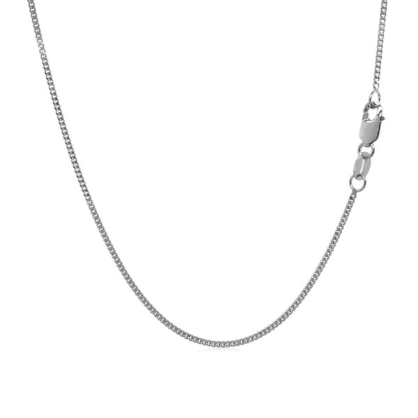 10k White Gold Gourmette Chain 1.0mm - Image 3