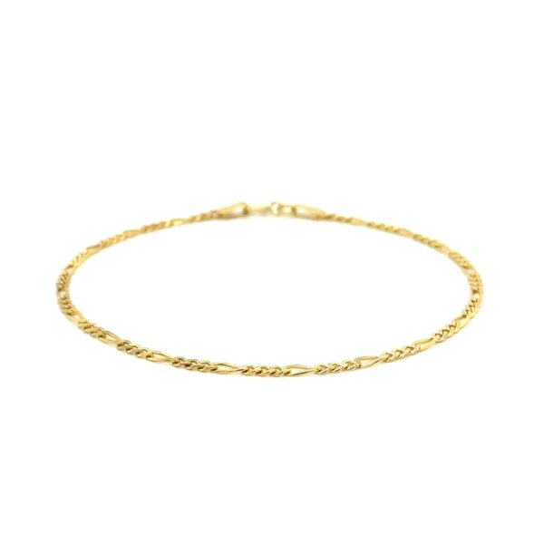 14k Yellow Gold Figaro Anklet 1.5mm - Image 2