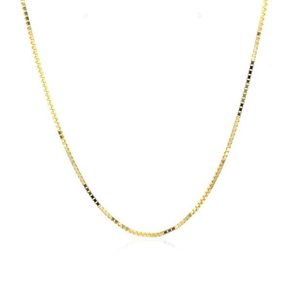 10k Yellow Gold Classic Box Chain 1.0mm - Image 2