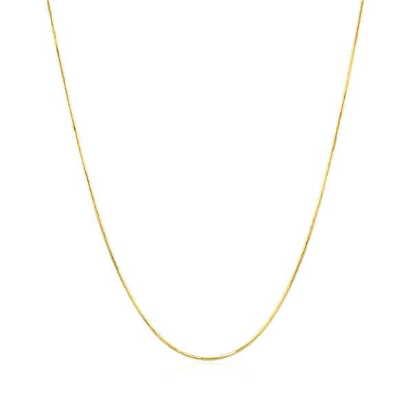 14k Yellow Gold Round Snake Chain 0.7mm - Image 2