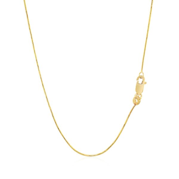 14k Yellow Gold Round Snake Chain 0.7mm - Image 3