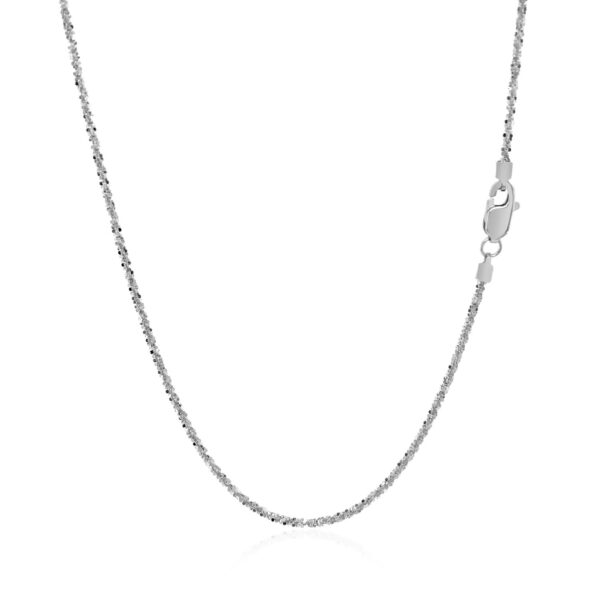 14k White Gold Sparkle Chain 1.0mm - Image 3