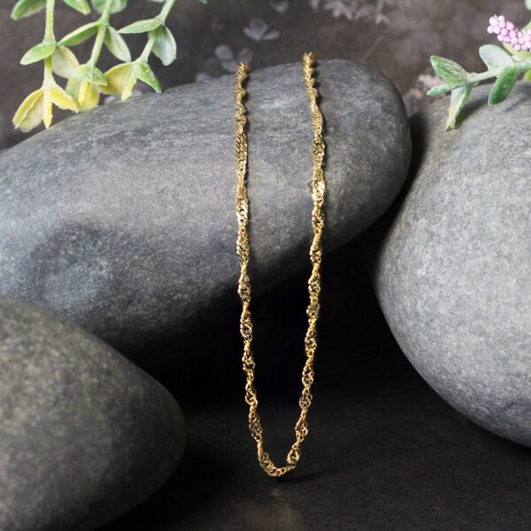 2.1mm 14k Yellow Gold Singapore Chain - Image 4