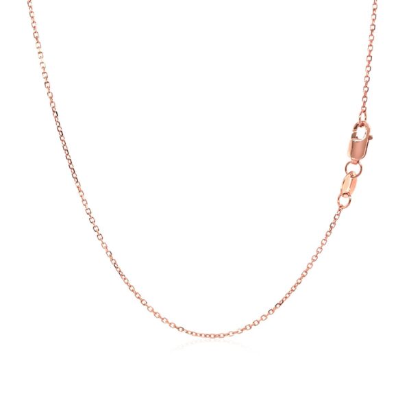 Diamond Cut Cable Link Chain in 14k Rose Gold (0.8 mm) - Image 3