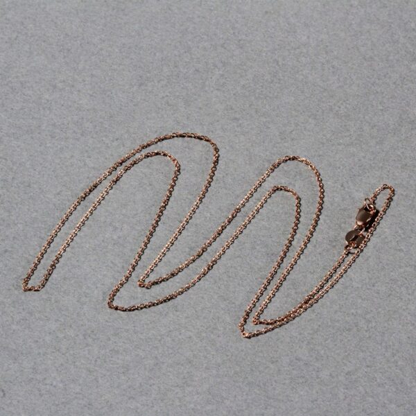 Diamond Cut Cable Link Chain in 14k Rose Gold (0.8 mm) - Image 5