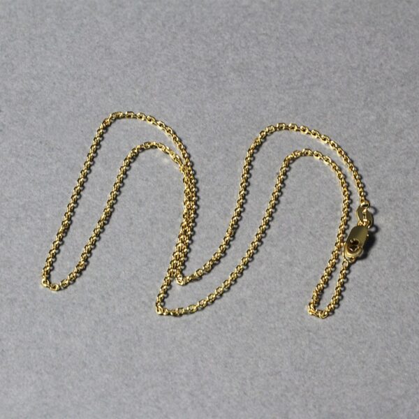 14k Yellow Gold Diamond Cut Cable Link Chain 1.4mm - Image 5