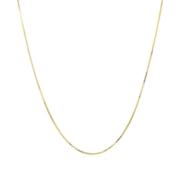 10k Yellow Gold Classic Box Chain 0.6mm - Image 2