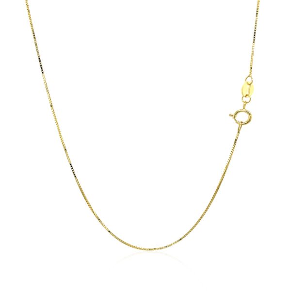 10k Yellow Gold Classic Box Chain 0.6mm - Image 3