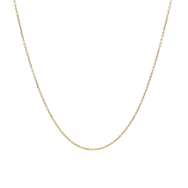 14k Yellow Gold Cable Link Chain 0.5mm - Image 2