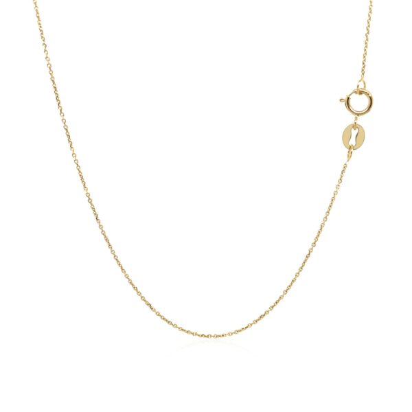 14k Yellow Gold Cable Link Chain 0.5mm - Image 3