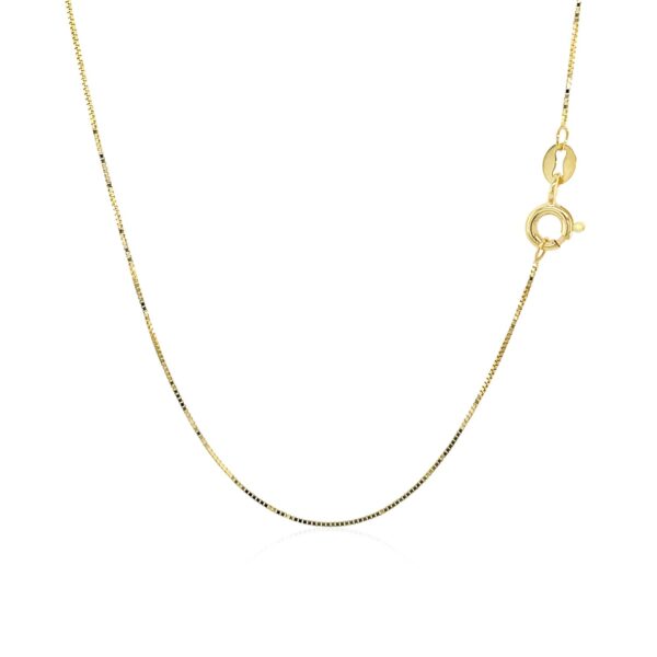 10k Yellow Gold Classic Box Chain 0.45mm - Image 3