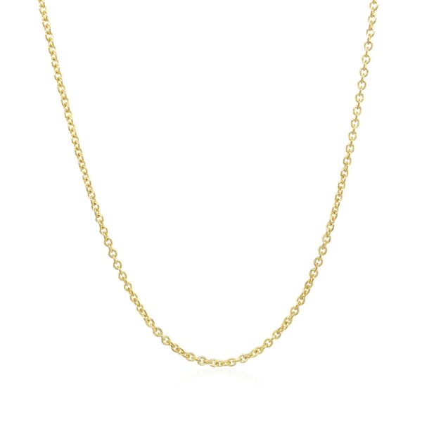 14k Yellow Gold Forsantina Lite Cable Link Chain 1.5mm - Image 2