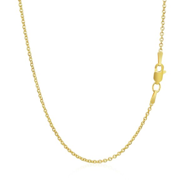 14k Yellow Gold Forsantina Lite Cable Link Chain 1.5mm - Image 3