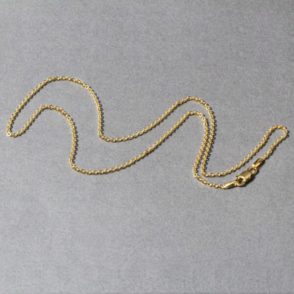 14k Yellow Gold Forsantina Lite Cable Link Chain 1.5mm - Image 5