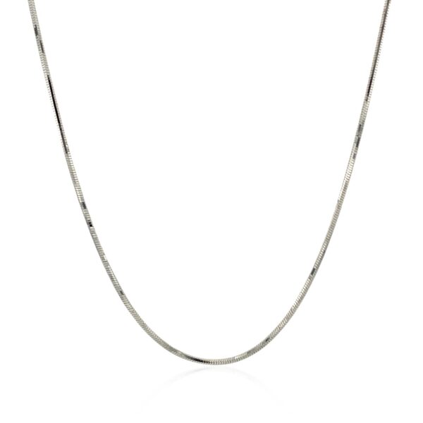 14k White Gold Adjustable Snake Chain 0.85mm - Image 2