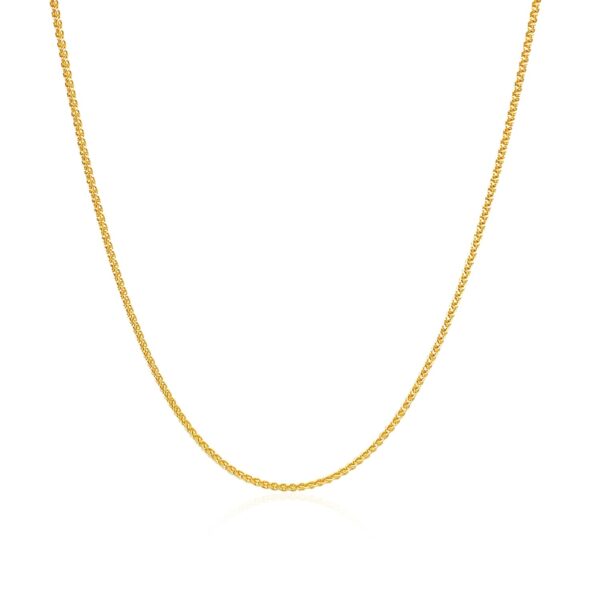 10k Yellow Gold Wheat Chain 1.0mm - Image 2