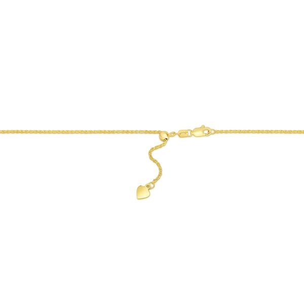 14k Yellow Gold Adjustable Rope Chain 1.0mm - Image 3