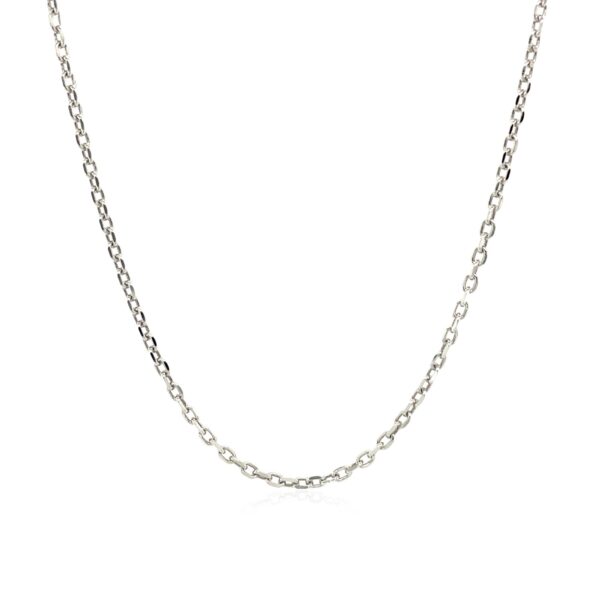 Sterling Silver Rhodium Plated Cable Chain 1.5mm - Image 2