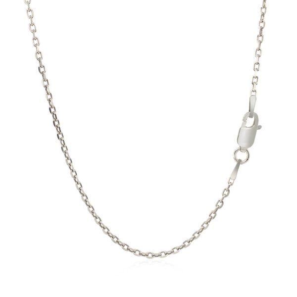 Sterling Silver Rhodium Plated Cable Chain 1.5mm - Image 3